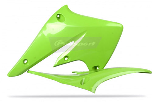 RADIATOR SCOOPS KX250F OEM COLOR GREEN 05