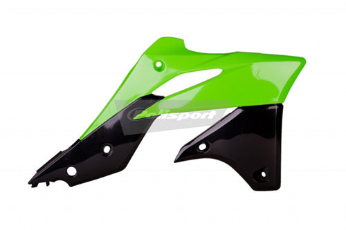 RADIATOR SCOOPS KX250F OEM COLOR 13-14 GREEN 05/BLACK