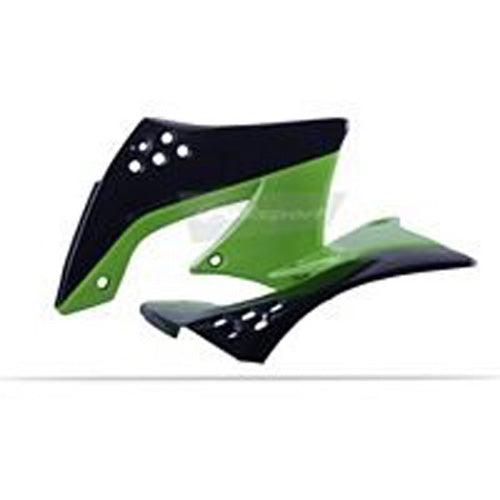 RADIATOR SCOOPS KX450F BLACK/ GREEN 05