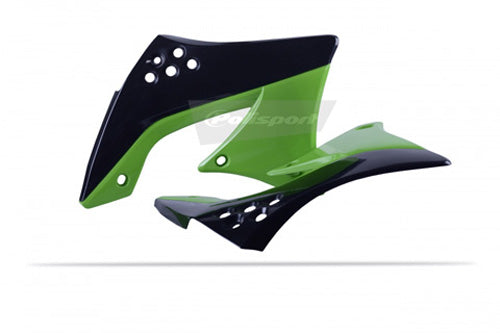 RADIATOR SCOOPS KX450F OEM COLOR 2010/2011 BLACK/GREEN 05