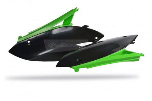 SIDE PANELS KX250F OEM COLOR 2009-2012 GREEN 05/BLACK