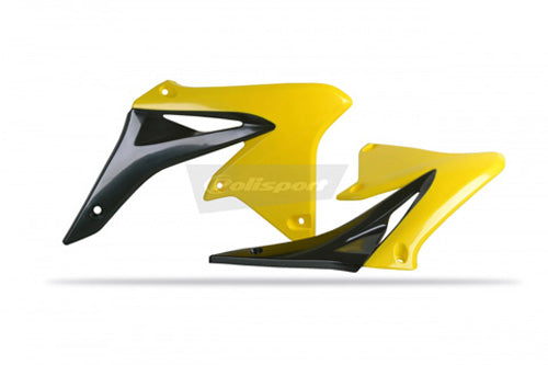 RADIATOR SCOOPS RMZ250 OEM COLOR 10-14 BLACK/YELLOW RM01