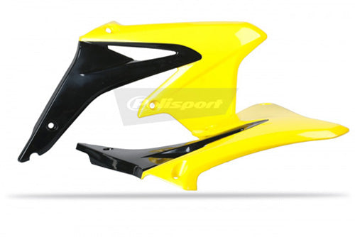 RADIATOR SCOOPS RMZ450 OEM COLOR 09-14 BLACK/YELLOW RM01