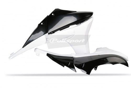 RADIATOR SCOOPS W/ TANK COVER YZ450F BLACK/WHITE