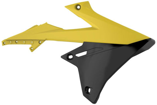 POLISPORT RADIATOR SCOOPS SUZUKI YELLOW RM01/BLACK
