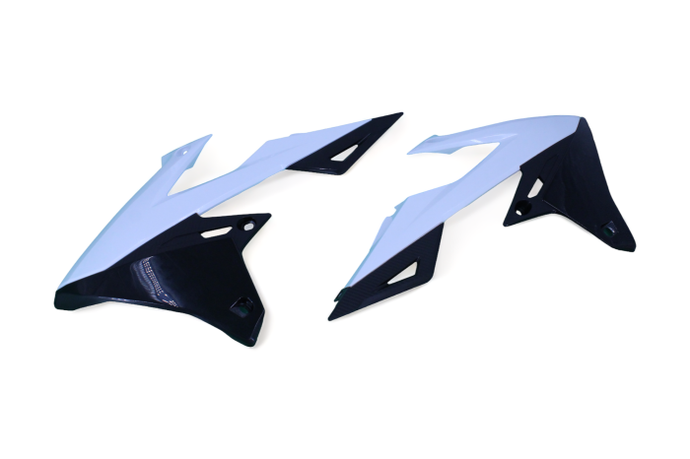POLISPORT RADIATOR SCOOPS SUZUKI WHITE/BLACK