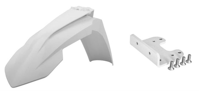 POLISPORT KTM FRONT FENDER 2016 + ADAPTOR KIT WHITE