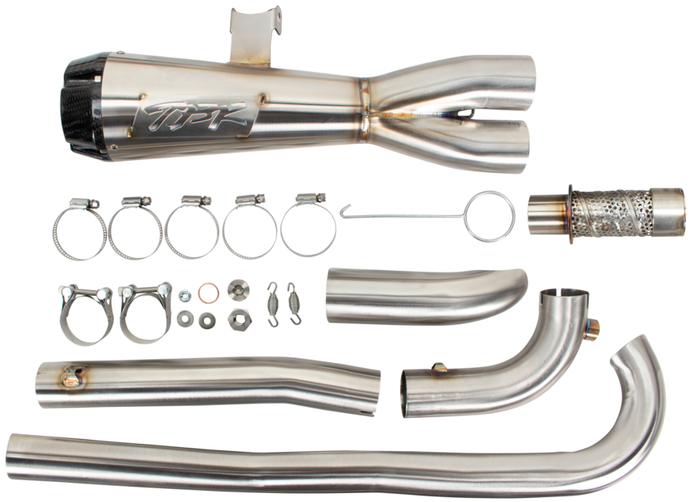 COMP S 2IN1 EXH SPORTSTER S BRUSHED W/CF END CAP 005-5410199 image 1