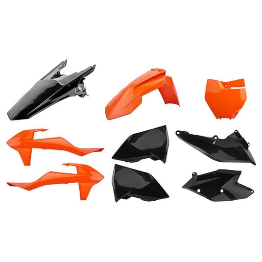 POLISPORT  MX COMPLETE KIT KTM, ORANGE/BLACK