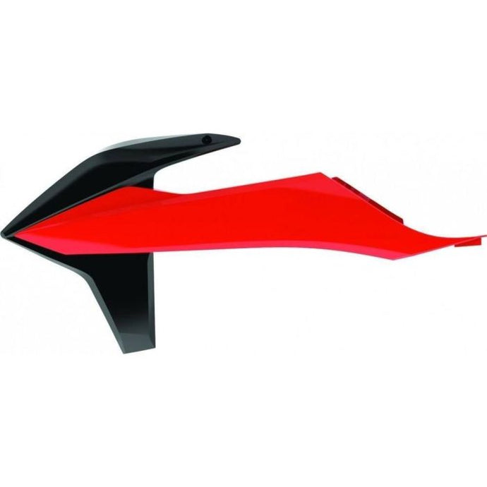 POLISPORT  RADIATOR SCOOPS KTM, BLACK/ORANGE FLO