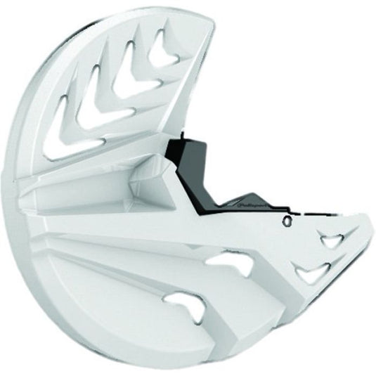 POLISPORT DISK & BOTTOM FORK PROTECTOR WHITE/BLACK