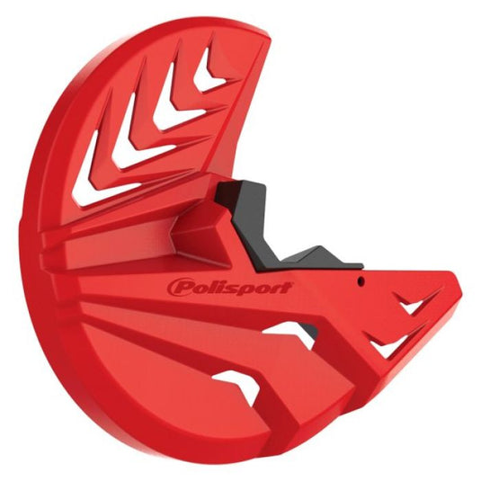 POLISPORT DISK & BOTTOM FORK PROTECTOR RED/BLACK