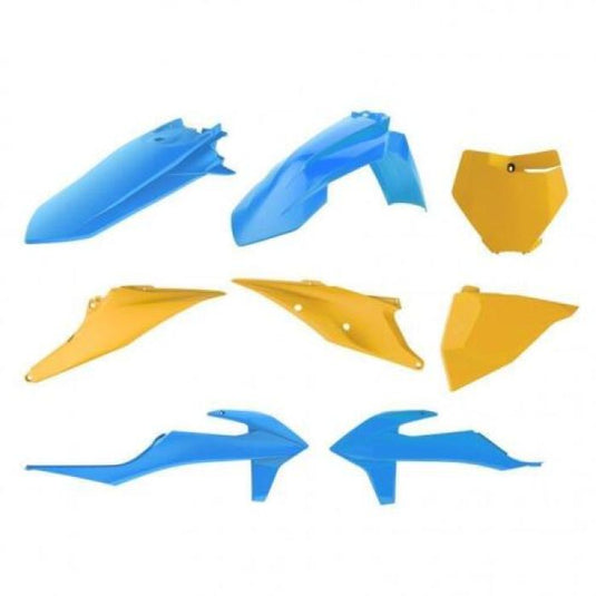 POLISPORT MX COMPLETE KIT BULT.BLUE/DARK YELLOW/WHITE