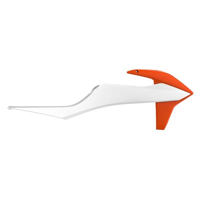 POLISPORT RADIATOR SCOOPS ORANGE KTM16/WHITE BD