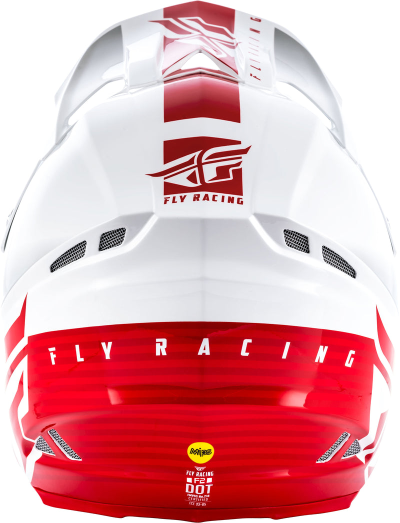 Load image into Gallery viewer, F2 CARBON SHIELD HELMET WHITE/RED SM 73-4242-5 image 2
