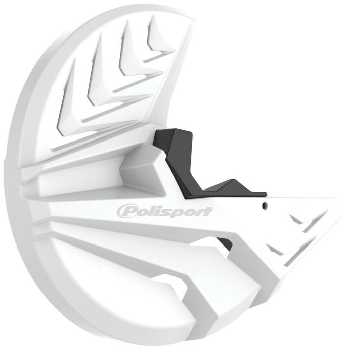 POLISPORT DISK & BOTTOM FORK PROTECTOR WHITE/BLACK