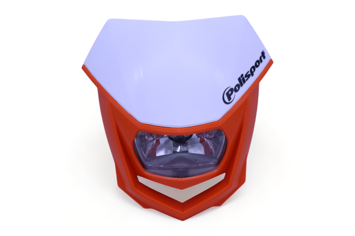 POLISPORT HALO HEADLIGHT  ORANGE/WHITE