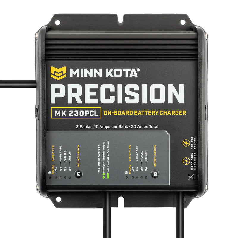 Load image into Gallery viewer, Minn Kota On-Board Precision Charger MK-230 PCL 2 Bank x 15 AMP LI Optimized Charger [1832304]
