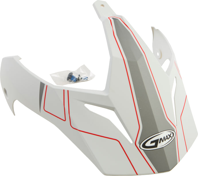 VISOR W/SCREWS EXPEDITION MATTE WHITE/RED GM-11 G011089 image 1