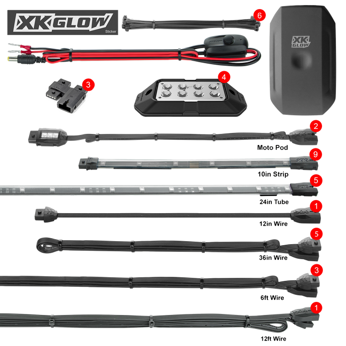 LED UNDERGLOW ADVANCED KIT POL XK-SLING-ADV image 1