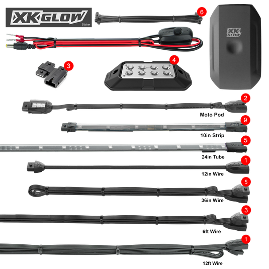 LED UNDERGLOW ADVANCED KIT POL XK-SLING-ADV image 1