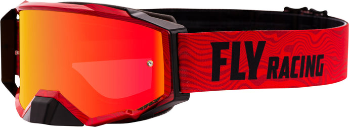 ZONE PRO GOGGLE RED/BLACK W/RED MIRROR/AMBER LENS W/POST FLA-065 image 1