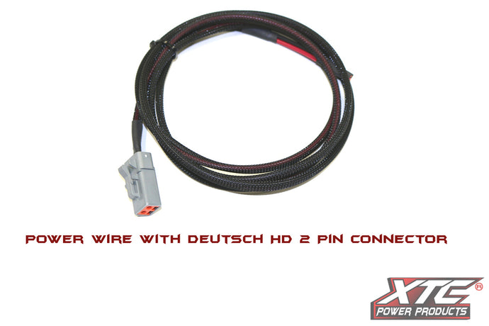 6' 14 GA. POWER WIRE TO HD 2 PIN DEUSTCH DTP06-2S DTP-CABLE-14-6 image 1