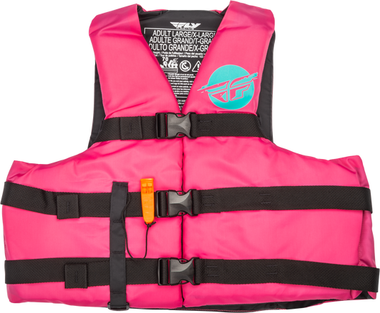 NYLON FLOTATION VEST NEON PINK/TEAL SM/MD 221-30414S image 1