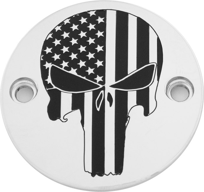 M8 TIMER COVER PUNISHER CHROME PATR22-63 image 1
