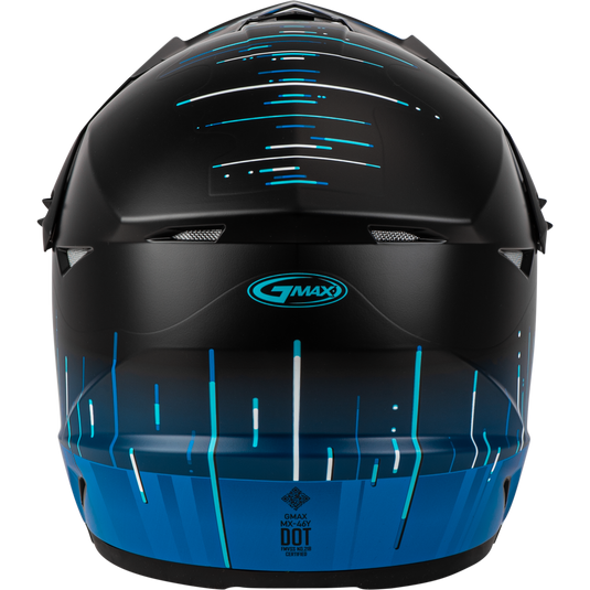 MX-46 FREQUENCY OFF-ROAD HELMET MATTE BLACK/BLUE MD D3463115 image 4
