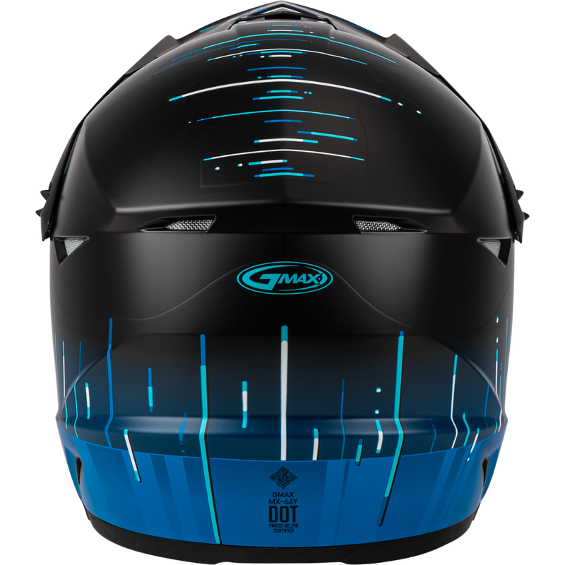 Load image into Gallery viewer, MX-46 FREQUENCY OFF-ROAD HELMET MATTE BLACK/BLUE LG D3463116 image 4
