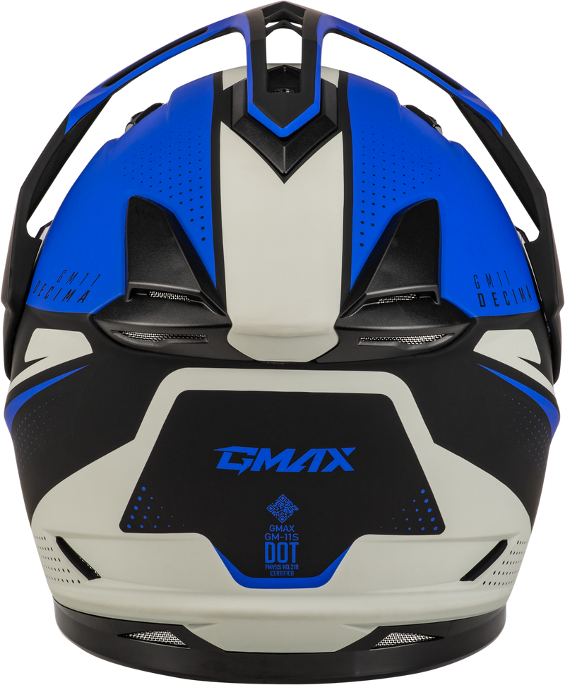 Load image into Gallery viewer, GM-11 DECIMA HELMET MATTE BLACK/BLUE XS A1116113 image 2
