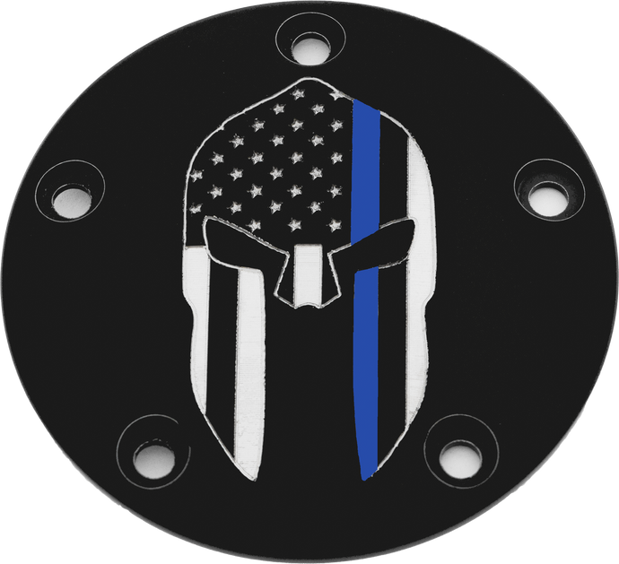 TC TIMER COVER SPARTA BLUE LINE BLACK LE02-04BG image 1
