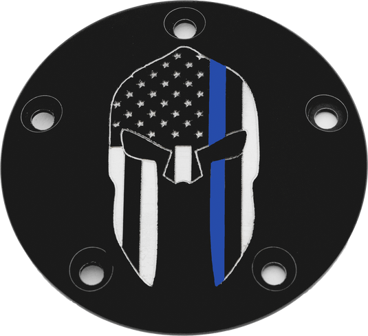 TC TIMER COVER SPARTA BLUE LINE BLACK LE02-04BG image 1