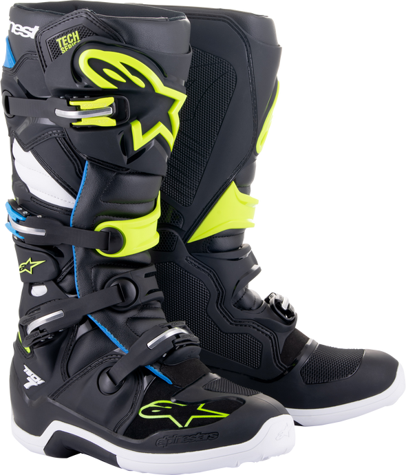 TECH 7 BOOTS BLK/ENAMEL BLU/FLUO YEL SZ 11 2012014-1795-11 image 1