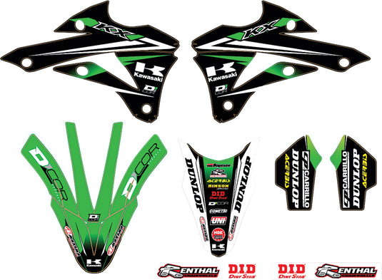 2014 MONSTER ENERGY KAWASAKI TEAM GREEN GRAPHICS/TRIM KIT 10-20-514 image 1