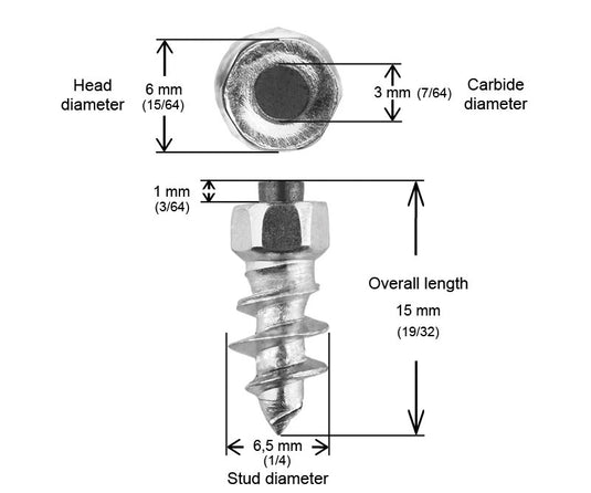 15MM STANDARD SCREW STUDS QTY 100 ST-15100 image 2