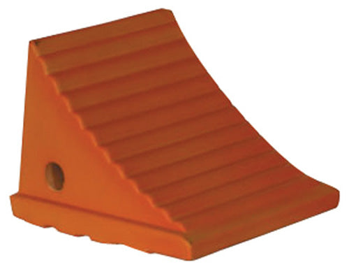 FLOURESCENT ORANGE POLY WHEEL CHOCK