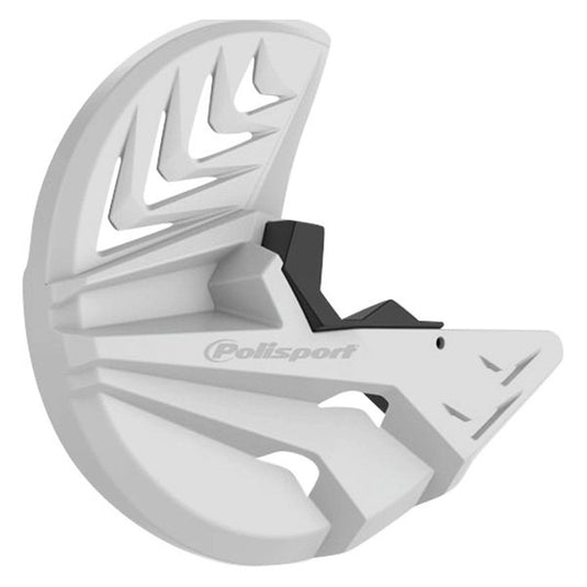 POLISPORT DISK & BOTTOM FORK PROTECTOR WHITE/BLACK