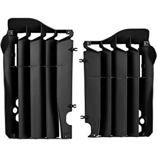 POLISPORT RADIATOR LOUVERS, KAWASAKI, BLACK