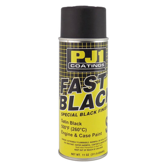 PJ1 SPRAY BLACK SATIN ENGINE PAINT - 500F NET WT. 11 OZ