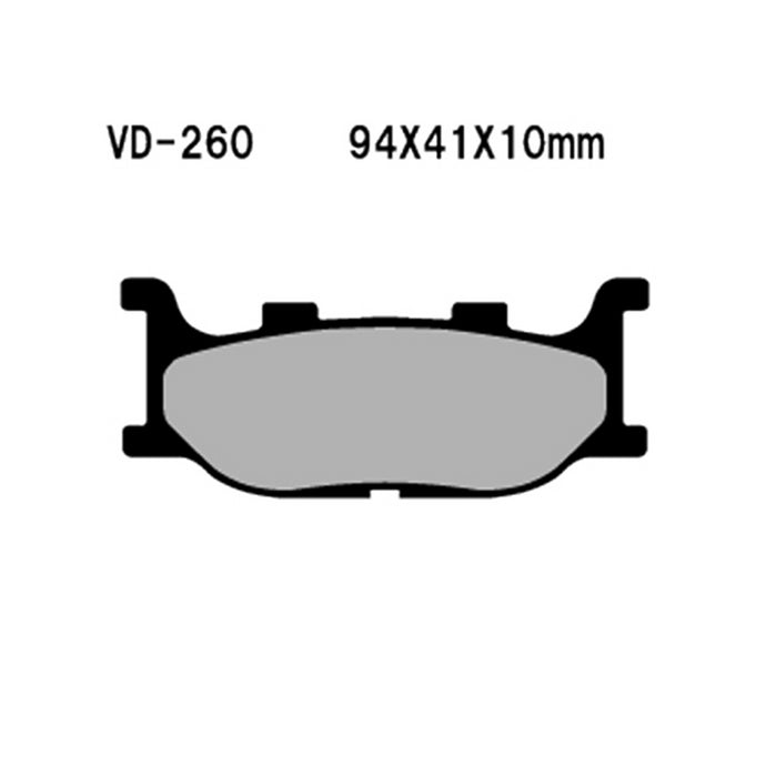VESRAH SEMI-METALLIC BRAKE PADS, VD-260