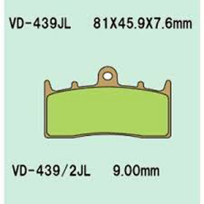 VESRAH SINTERED METAL BRAKE PADS, VD-439JL