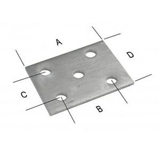 AXLE TIE PLATE-FLAT GALV.