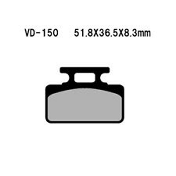 VESRAH SEMI-METALLIC BRAKE PADS, VD-150