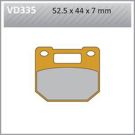 VESRAH SEMI-METALLIC BRAKE PADS, VD-335