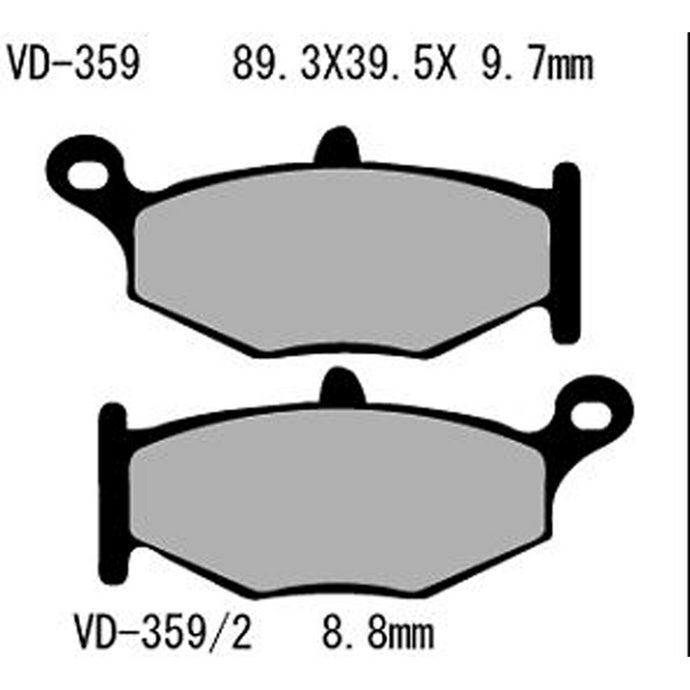 VESRAH SEMI-METALLIC BRAKE PADS, VD-359/2