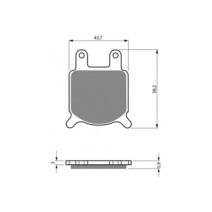 VESRAH SEMI-METALLIC BRAKE PADS, VD-928