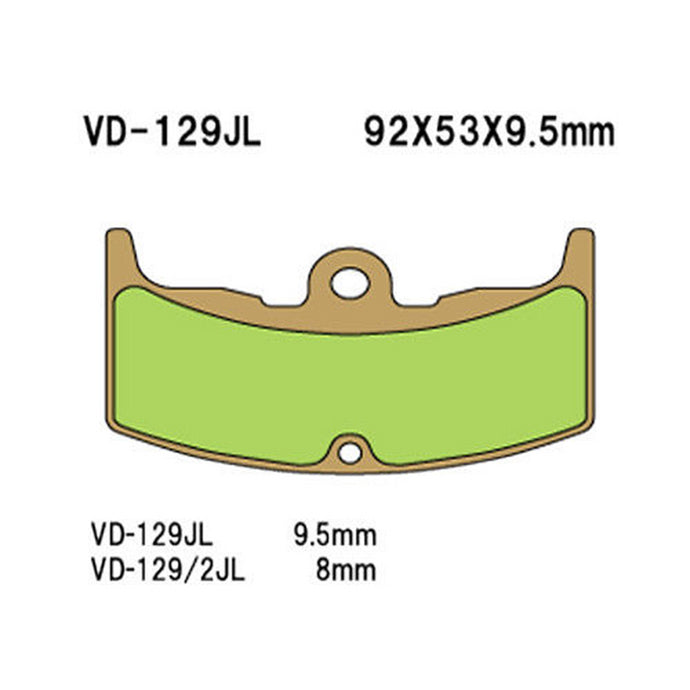 VESRAH SINTERED METAL BRAKE PADS, VD-129JL