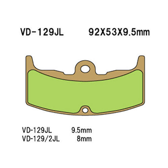 VESRAH SINTERED METAL BRAKE PADS, VD-129JL